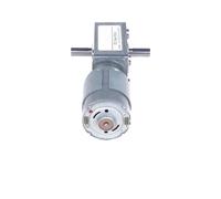 JGY-385 dual output shaft DC 12V 24V worm gear reduction motor self-locking large torque 4/6/12/20/61/106/213RPM PWM controller(12V 25rpm)