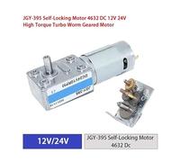JGY-395 DC Worm Gear Vortex Geared electronic starter Self-Locking electronic starter 4632 Right Angle Metal Gear 12V 24v 4632 Maximum weight 50kg RUAJOGYNVM(53RPM_12V)