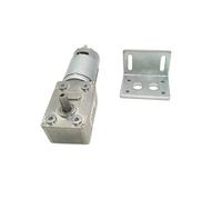 JGY-395 Worm Gear Motor Low Speed 2.5-210RPM Worm Reduction Gearbox Engine 12V 24V Self-locking Geared Motor(Package B,12V 13rpm)