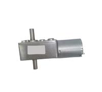 JGY370 12V DC Motor Worm Gear Motor 24 Volt High Torque Reducer Doublt Shaft Electrict Motor 6V Self-Locking BringSmart(Package R,66RPM_12V)