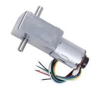 JGY370 DC Gear Motor 6V/12V/24V Encoder Worm Reducer Metal Gears High Tq Dual Shaft(Motor only,6R-24V)