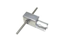 JGY370 M6 dual output shaft 50mm DC 6V 12V 24V worm gear motor self-locking large torque 6/10/18/23/30/40/66/90/160RPM(24V 90rpm)