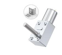 JGY370-M8 6V/12V/24V/1RPM~375RPM Worm DC Gear Motor Speed Adjustable Self-locking Small Motor 1Pcs(1RPM_6V BRACKET MOTOR)