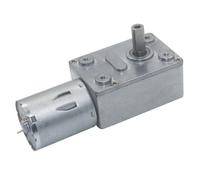 JGY370 Worm Gear Motor, DC 6V 12V 24V, High Torque Self Locking, Metal Gear Construction, 2-150 RPM Speed Range, Reversible CW CCW Rotation for Automation Equipment (30RPM 12V no bracket)