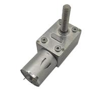 JGY370 Worm Gear Motor with M8 Screw Shaft, 6V 12V 24V DC, 6-150 RPM Adjustable Speed, 1.2-25 kg.cm Torque, Permanent Magnet Electric Motor (30rpm 24V)