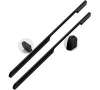 JgYiAngBq Aluminum Alloy Bathroom Modern Bedroom Knobs knockers Drawer Handles Dresser Pulls Kitchen Hardware,Black,2 Pack