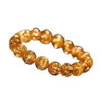 JgYiAngBq Authentic Dragon Robe Crystal Bracelet Golden Hair Brazilian Old Mine Cat's Eye Men and Women Couple Gift