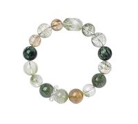 JgYiAngBq Feng Shui Wealth Crystal Bracelet Green Phantom Quartz Amulet Talisman
