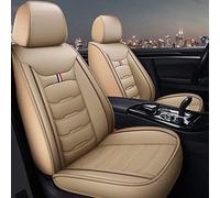JGYZQL 2 Pcs Car Seat Covers for Nissan Qashqai (J11) 2016-2020 2021, PU Leather Seat Cushion Protectors Waterproof Interior Accessories,Beige