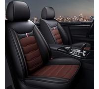 JGYZQL 2 Pcs Car Seat Covers for Opel Mokka A 2012 2013 2014 2015 2016 2017 2018 2019, PU Leather Seat Cushion Protectors Waterproof Interior Accessories,Black Coffee