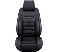 JGYZQL 2 Pcs Car Seat Covers for VW Golf 8 MK8 GTI GTD R ClubSport CS, PU Leather Seat Cushion Protectors Waterproof Interior Accessories,All Black