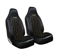 JH AUTOSTORES - FOR FORD TRANSIT CONNECT - PREMIUM QUILTED DIAMOND BLACK LEATHER FRONT DRIVER & PASSENGER SEAT COVERS SET HEAVY DUTY WATERPROOF SEAT PROTECTORS 1+1