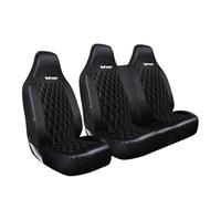 JH AUTOSTORES - FOR MERCEDES VITO- PREMIUM QUILTED BLACK LEATHER FRONT DRIVER & PASSENGER SEAT COVERS SET HEAVY DUTY WATERPROOF SEAT PROTECTORS 2+1 SINGLE + DOUBLE 956
