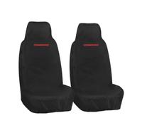 JH AUTOSTORES - Front 2x Pair Custom Seat Covers Heavy Duty Waterproof Black Protectors 1+1 - Fits Ranger Wildtrak