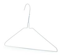 JH AUTOSTORES - Pack of 50 Clothes Hangers Adult 40cm White Wire Plain Metal Suit Trouser Shirt Bar Steel UK Hangers 40cm 16" 13G