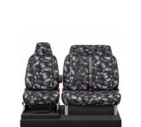 JH AUTOSTORES - Van Seat Covers Grey Camouflage, Single & Double Covers - Universal