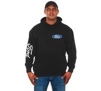 JH DESIGN GROUP Men’s Ford Classic Logo Black Pullover Hoodie Sweatshirt, Black, XXL