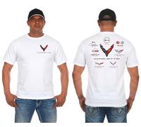 JH DESIGN GROUP Mens Corvette T-Shirt C8 C7 C6 C5 C4 C3 C2 C1 Collage Shirt, White, 3XL