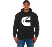 JH DESIGN GROUP Men's Cummins Diesel Logo Pullover Hoodie Sweatshirt, Black, XL