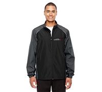 JH DESIGN GROUP Men's Dodge Challenger Lightweight Nylon Windbreaker Jacket, Black, L