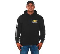JH Design Men’s Chevy Silverado Truck Classic Black Pullover Hoodie Sweatshirt, Black, XL