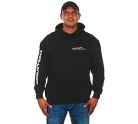 JH Design Men’s Dodge Challenger Classic Black Pullover Hoodie Sweatshirt, Black, XL