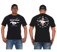 JH Design Men's Ford Mustang T-Shirt's in 8 Great Styles a Short Sleeve Crew Neck Shirt - Black - Medium