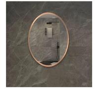 JHAISMAO Oval Bathroom Mirror Wall Mounted, Frameless Modern & Stylish Design With Contemporary Bevelled Edges For Bathroom, Bedroom, Living Room, Horizontal Or Vertical(Size:60x80cm,Color:Purple)