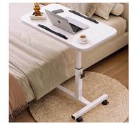 JHAISMAO Overbed Table With Wheels, Height Adjustable C Shaped End Table Over Bedside Home Desk Mobile Snack Coffee Tea Table Laptop Table For Home Use And Hospital(Size:60x40x89cm)