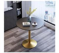 JHAISMAO Round Dining Table 60/70/80cm Marble Kitchen Table With Pedestal Base In Tulip Design For Home Office Living Room Kitchen Leisure(Size:60CM,Color:B)