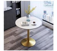 JHAISMAO Round Dining Table 60/70/80cm Marble Kitchen Table With Pedestal Base In Tulip Design For Home Office Living Room Kitchen Leisure(Size:60CM,Color:A)