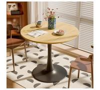 JHAISMAO Round Dining Table For Kitchen Mid Century Furniture MDF Pedestal Table Tulip Table Dining Table Modern Coffee Leisure Table Pedestal Dining Table(Size:50cm,Color:2)