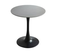 JHAISMAO Round Dining Table Grey Sintered Stones Marble Kitchen Dining Table Modern Mid-Century Leisure Tulip Table With Pedestal Base For Dining Room 2 To 4 Person(Size:60cm,Color:grey)
