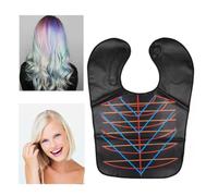 JHAISMAO Waterproof Hair Dye Cape Hairdressing Salon Apron Hairdressing Capes Professional Silicone Haircut Shawl Non-Slip Neck Wrap For Hairdye(Color:Black)