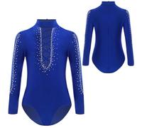 Jhaoyu Boys' Team Basic Dance Tops Gymnastics Leotard Ballroom Latin Salsa Dancing Shirt Tank Ballet Unitard Blue 13-14 Years