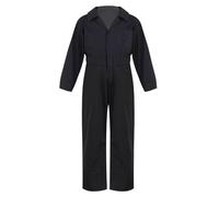 Jhaoyu Kids Boys Long Sleeve Overall Mechanic Jumpsuit Workwear Halloween Cosplay Dress Up Black 11-12 Years
