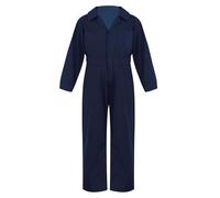 Jhaoyu Kids Boys Long Sleeve Overall Mechanic Jumpsuit Workwear Halloween Cosplay Dress Up Dark Blue 15-16 Years