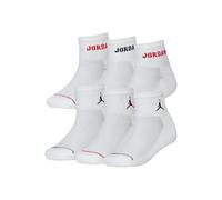 Jordan Boy's Legend Ankle 6Pk Socks, White, 7-9 Years