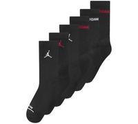 Nike Bj0343 Crew Socks 6 Pairs Black EU 35-37 1/2 Boys,Girls