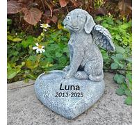 JHB Personalized Dog Memorial Garden Stones with Candle Holder, 3D Dog Headstone Tombstone Pet Grave Markers for Dog Loss of Dog Sympathy Gifts(Note: Candle is not Included!!!)