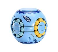 JHBEMAXS Rotating Bean 3D Puzzle Magic Cube Fidget Spinner Toys Anti Stress Sensory Gift for Kids Adults (Blue)