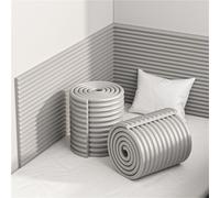 JHCBKFF 3D Anti-Collision Wall Padding, DIY Peel and Stick on Headboard Panels, Anti-Collision Wall Padded, Wall Padded Panels Self-Adhesive for Bedroom(Light Gray,30cm*200cm)