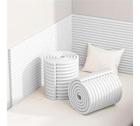 JHCBKFF 3D Anti-Collision Wall Padding, DIY Peel and Stick on Headboard Panels, Anti-Collision Wall Padded, Wall Padded Panels Self-Adhesive for Bedroom(White,40cm*200cm)
