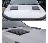 JHCHAN 2pcs Bonnet Vent Scoop Cover Compatible With Ford Ranger 2015-2022 Wildtrak Raptor Limited XLT XL Stormtrak Car Exterior Accessories Matte Black ABS