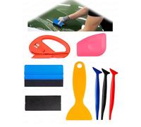 JHCHAN 7-in-1 Window Film Installation Kit with Scraper Squeegee & Cutters - Professional Tool Set for Car Tint & Home Privacy Window Film Application - Prevents Bubbles, Ensures Smooth Finish