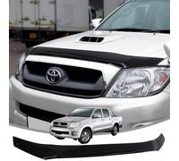 JHCHAN Bonnet Guard for Toyota Hilux 2005-2011 MK6 Vigo | Tinted Smoke Bug Shield Stone Deflector, No-Drill Hood Protector Fits Hilux D-4D HL2 HL3 Invincible Pickup Truck Accessories