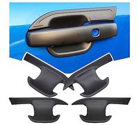 JHCHAN Door Handle Bowl Cover Set for Ford Ranger 2023-2025 Wildtrak Raptor Platinum XLT XL Tremor T9 Accessories Side Door Insert Protector Trim Matte Black ABS 4PCS