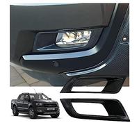 JHCHAN Fog Light Cover Guard for Ford Ranger 2015-2019, for Ford Ranger T7 Wildtrak Front Bumper Fog Lamp Surround Trim, Ranger Accessories Protector (Carbon Fibre Gloss Black)