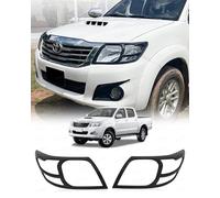 JHCHAN Head Light Covers Guard for Toyota Hilux 2012-2015 MK7 D4D Vigo | Matte Black Front Headlight Lamp Guard Surround Bezels for Hilux MK7 Active HL2 HL3 Icon Invincible 2012-2015 Trims 1 Pair