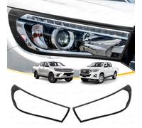 JHCHAN Headlight Cover for Toyota Hilux 2016-2020 MK8 Invincible and X Model, for Toyota Hilux Head Light Guard, Hilux Accessories (Light Surround Trim)